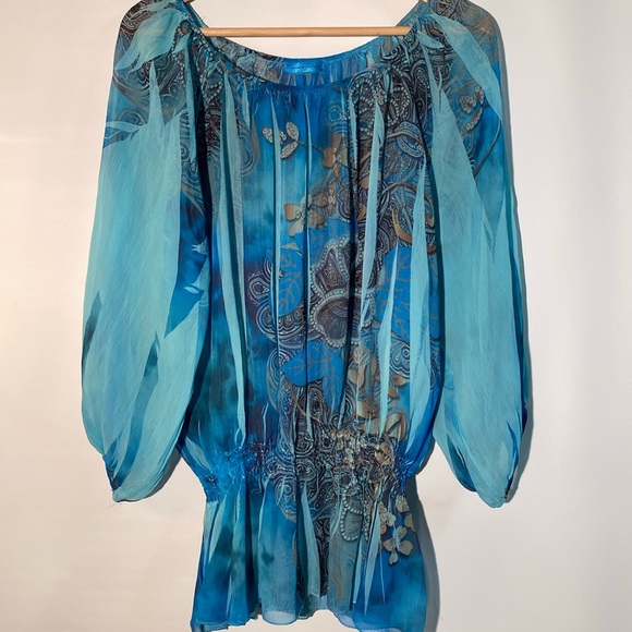 Amore Couture - women’s peasant blouse. Size L - Picture 1 of 8